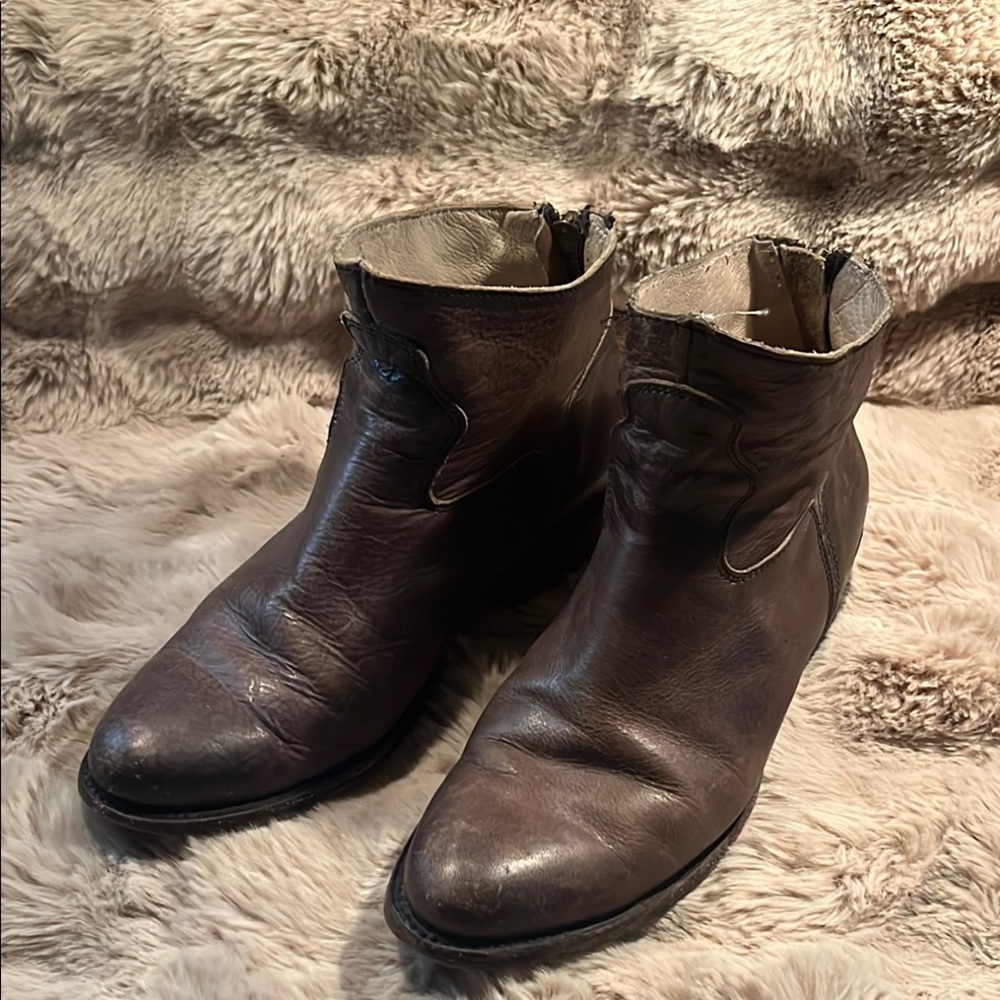 Freebird by Steven Gray/Black Ankle Boots back zip-up